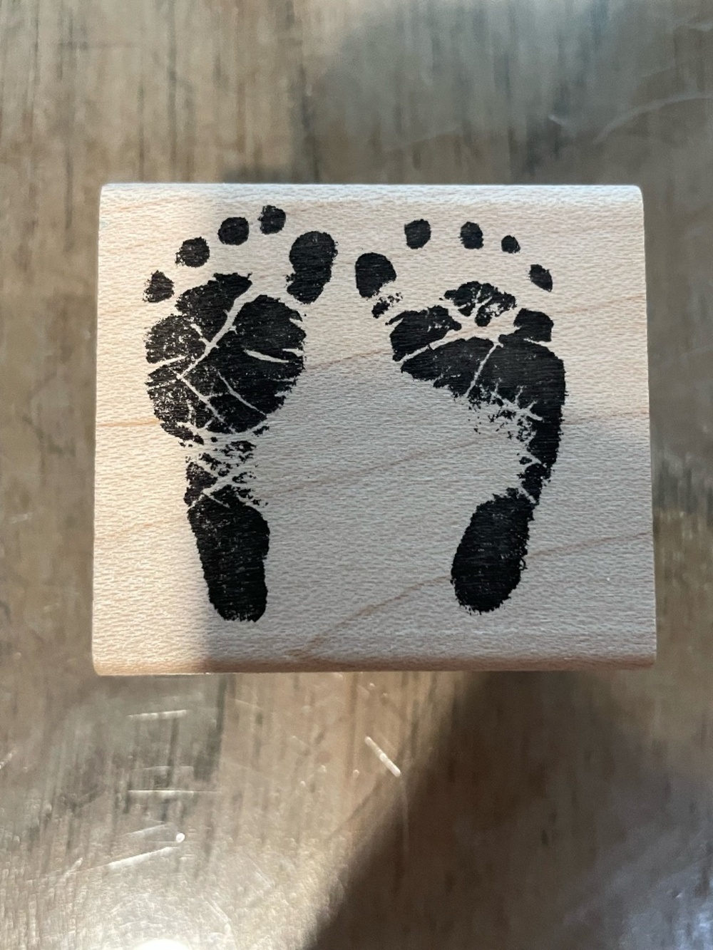 New Baby Feet Rubber Stamp
